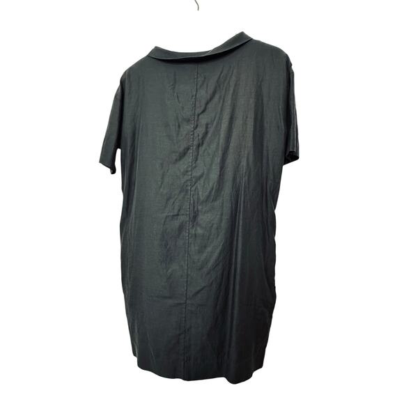 COS Folded-Collar Draped Dress Womans 4 Grey classic capsule lagenlook - Picture 3 of 9